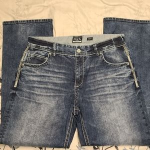 Men's buckle black jeans 40x32 (40 regular)